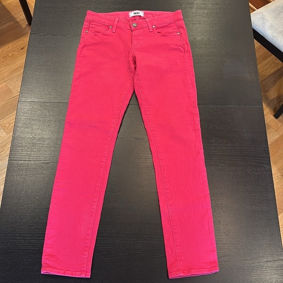 PAIGE Barbie pink skyline ankle peg jeans size 26 - Picture 2 of 13